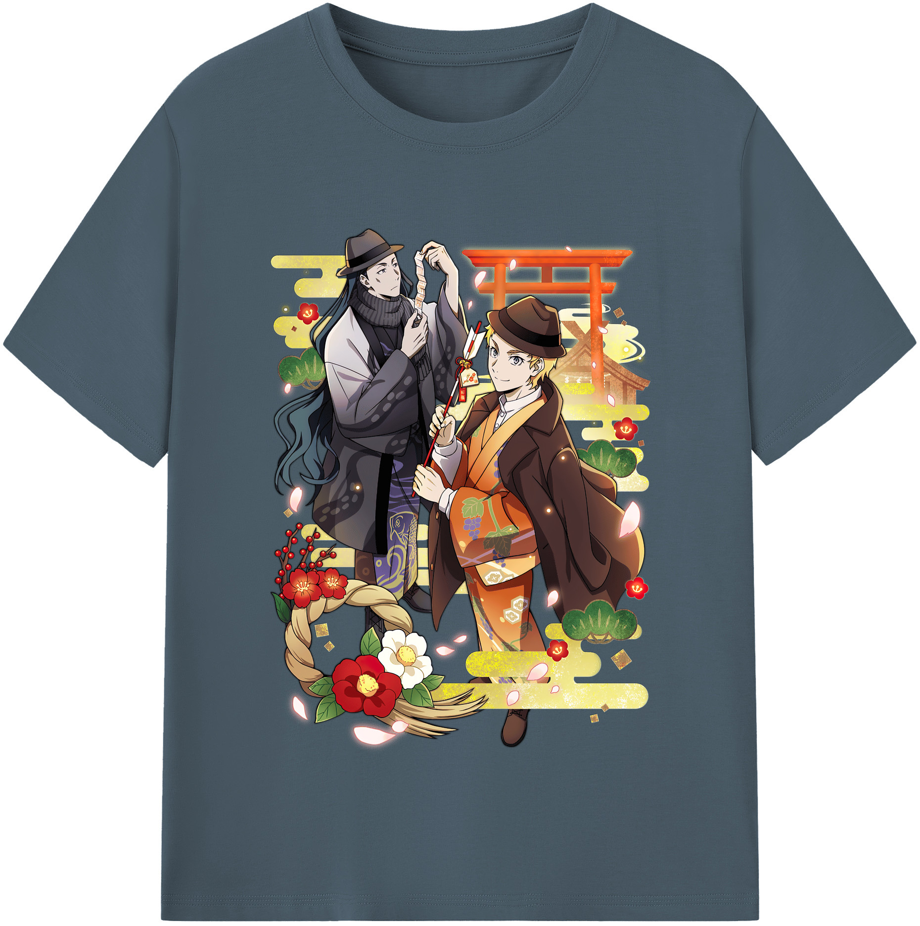 （画像用） 文豪ストレイドッグス Bungo Stray Dogs 綿100％半袖Tシャツ（フロントプリント）